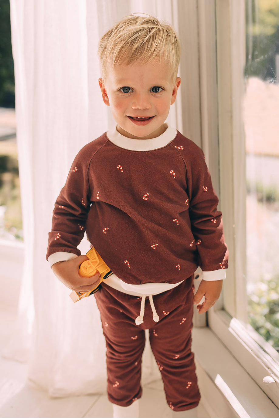 Raglan Sweatshirt - Candy Cane Holiday Organic Cotton