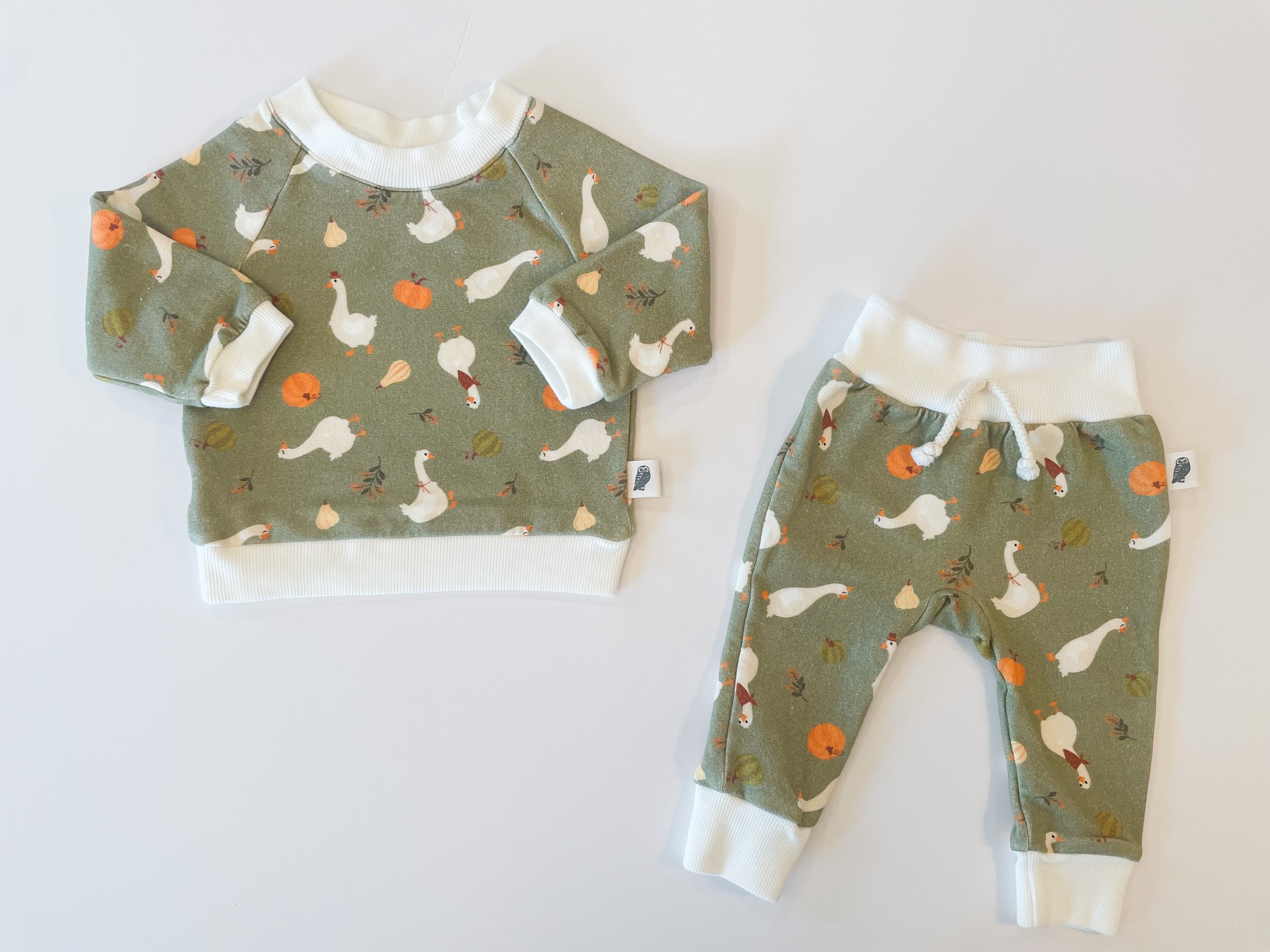 Raglan Sweatshirt - Farm Goose Adventures Organic Cotton