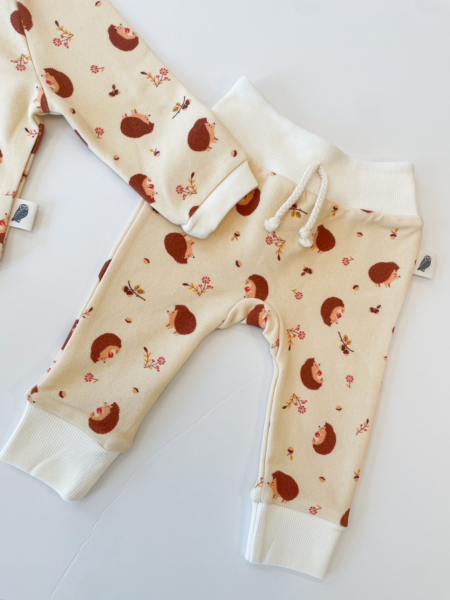 Jogger Pants Only - Baby Hedgehog Organic Cotton Fleece Jogger