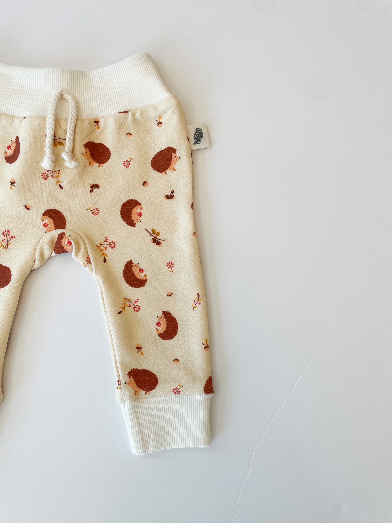 Jogger Pants Only - Baby Hedgehog Organic Cotton Fleece Jogger