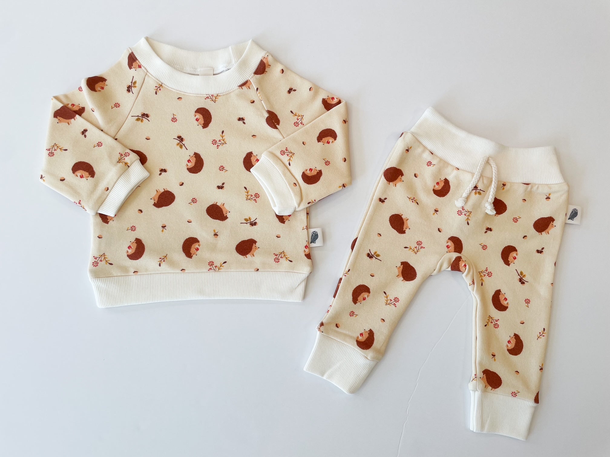 Jogger Pants Only - Baby Hedgehog Organic Cotton Fleece Jogger