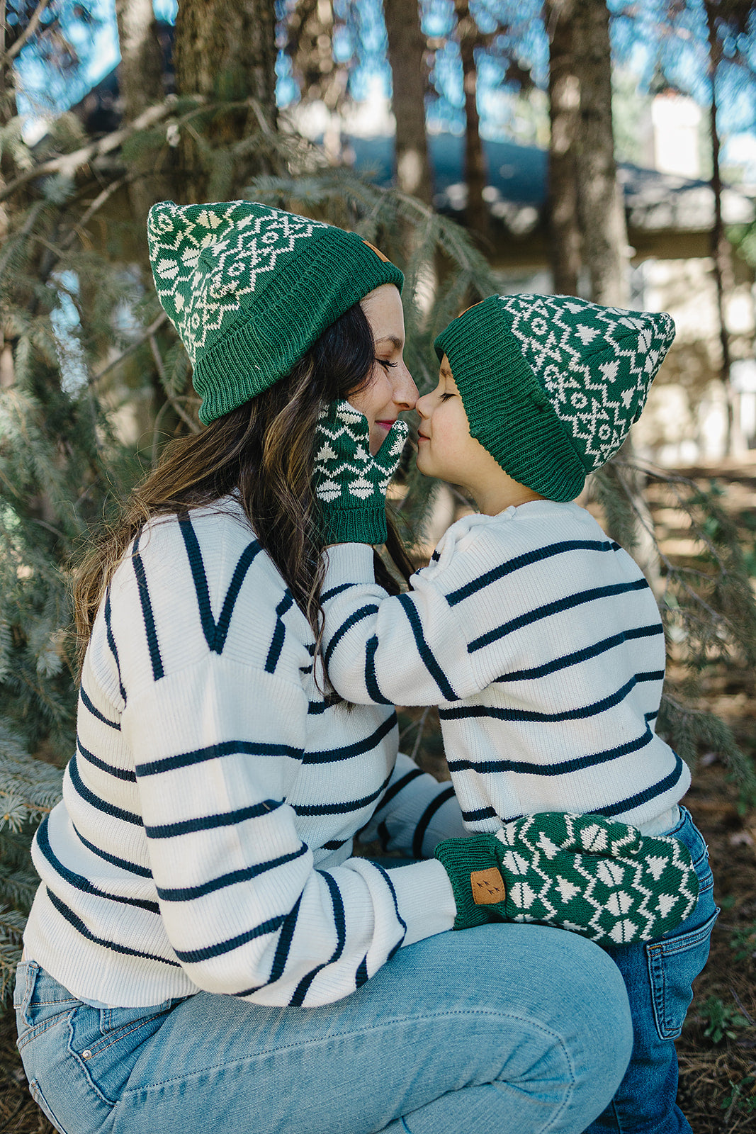 100% Organic Cotton Kids + Adult Spruce Beanie