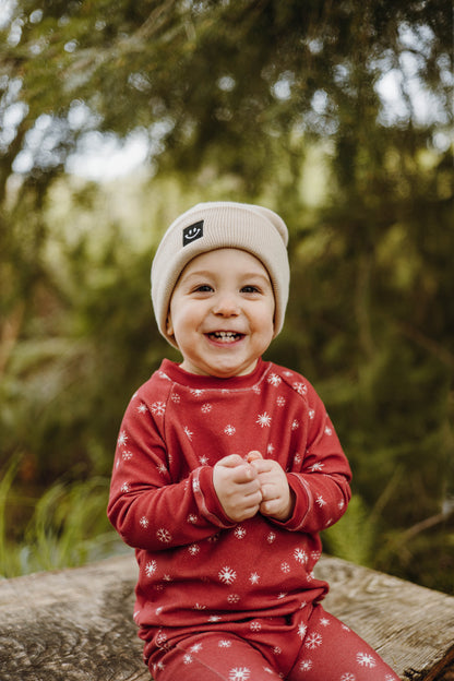 Matching Set - Holiday Snowflake Organic Cotton Fleece Sweatshirt & Jogger