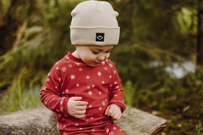 PRE-ORDER Matching Set - Holiday Snowflake Organic Cotton Fleece Sweatshirt & Jogger