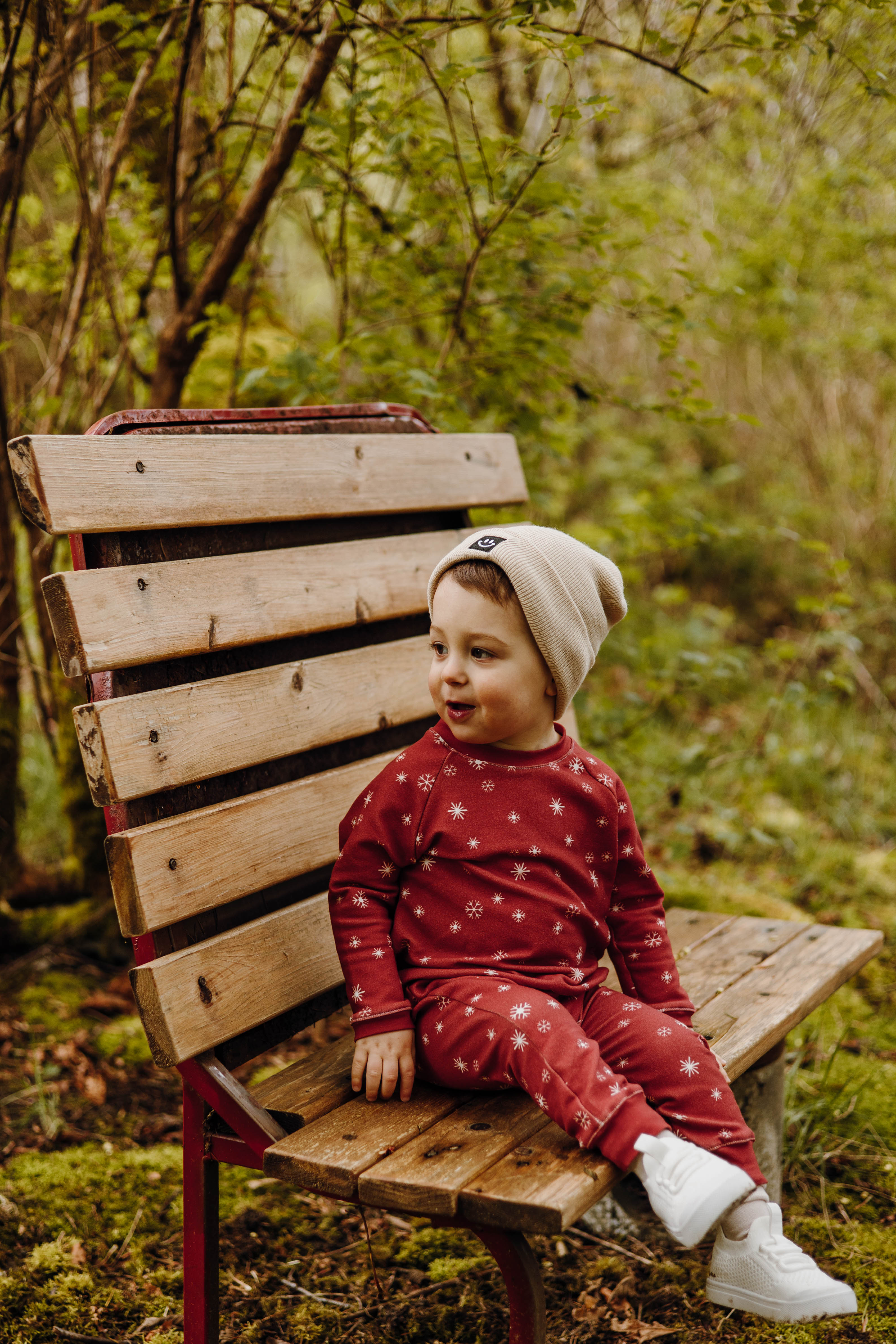 Matching Set - Holiday Snowflake Organic Cotton Fleece Sweatshirt & Jogger