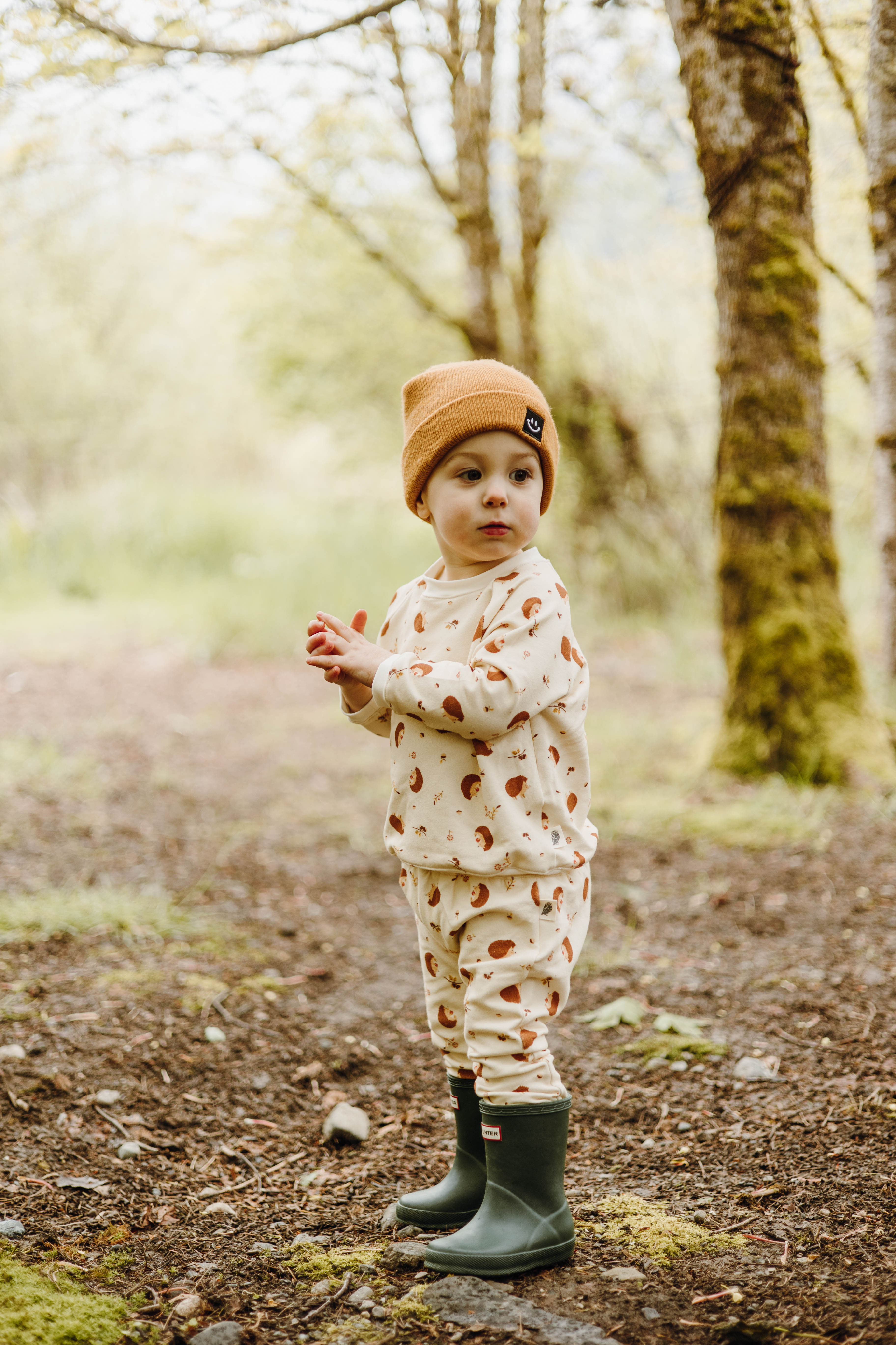 Matching Set - Baby Hedgehog Organic Cotton Fleece Sweatshirt & Jogger