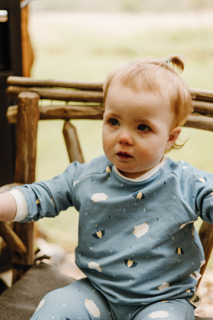 Matching Set - Baby Sheep Organic Cotton Fleece Sweatshirt & Jogger