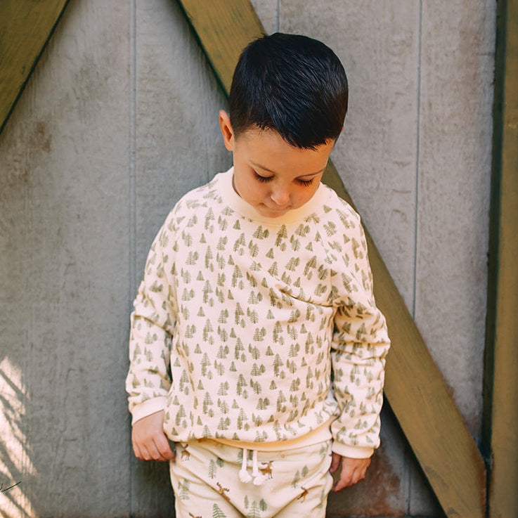 Raglan Sweatshirt - Into the Woods Organic Cotton
