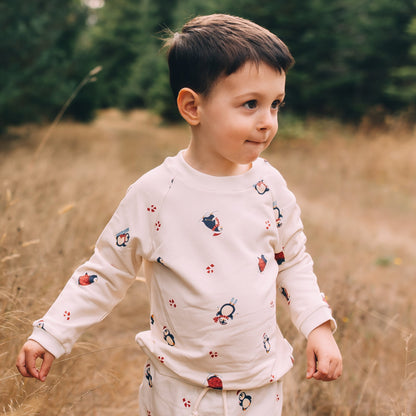 Raglan Sweatshirt - Slopes & Snowflakes Holiday Organic Cotton