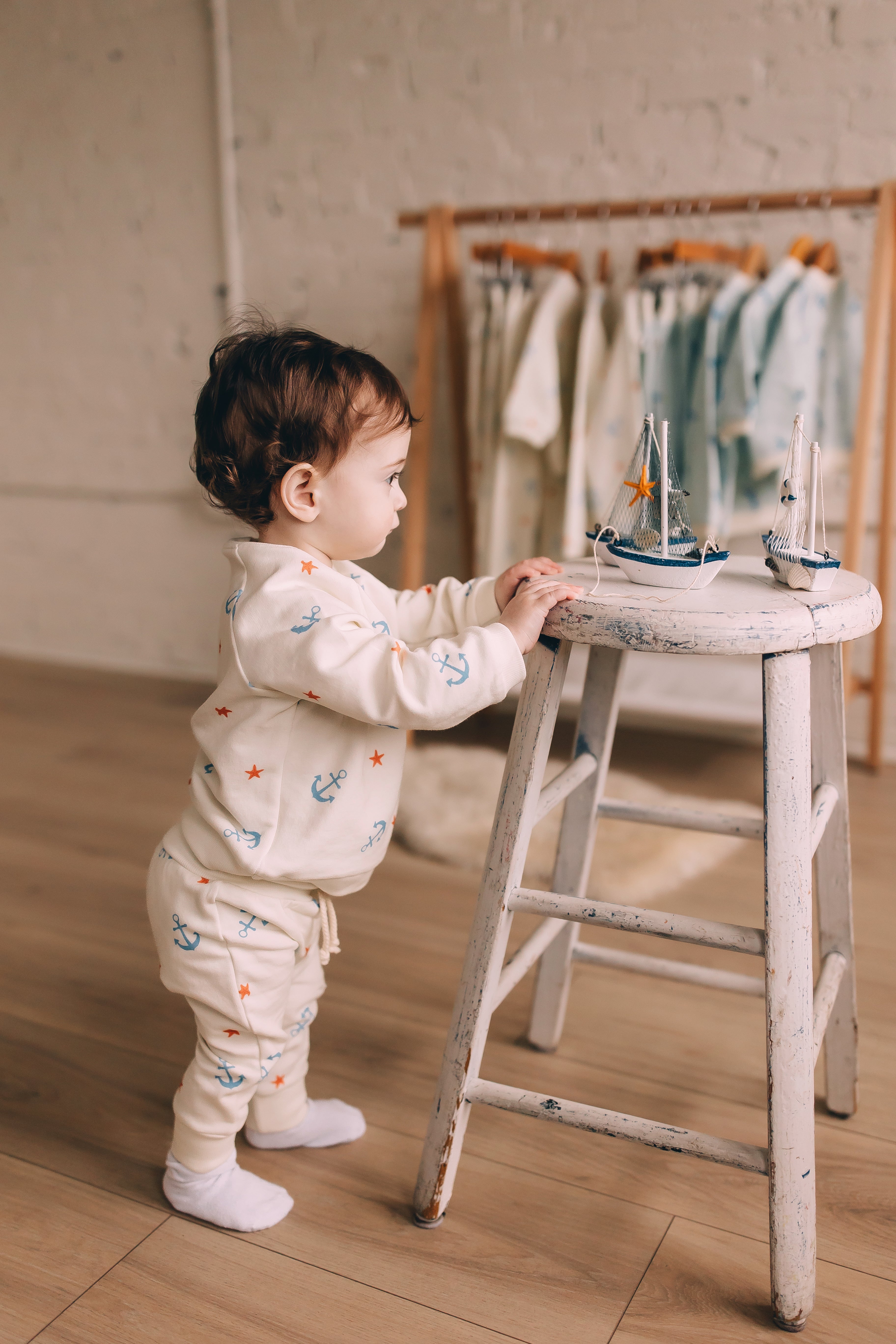 Raglan Sweatshirt - Anchors Away Organic Cotton