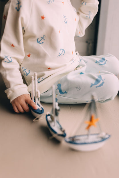 Raglan Sweatshirt - Anchors Away Organic Cotton