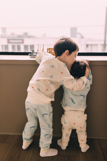 Raglan Sweatshirt - Anchors Away Organic Cotton