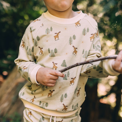 Raglan Sweatshirt - Moose Crossing Organic Cotton