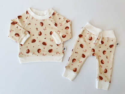 Jogger Pants Only - Baby Hedgehog Organic Cotton Fleece Jogger