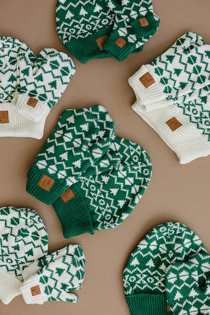 100% Organic Cotton Kids + Adult Ecru Mittens