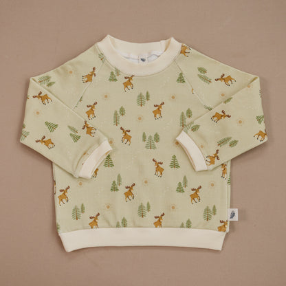 Raglan Sweatshirt - Moose Crossing Organic Cotton