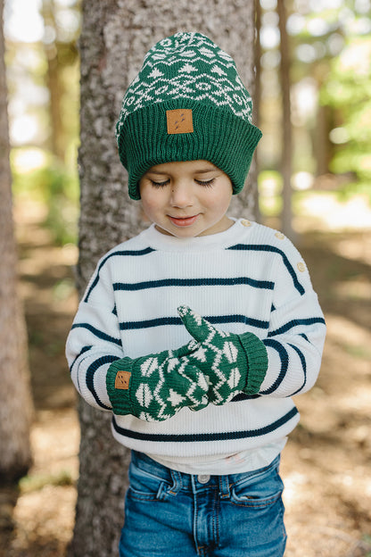 100% Organic Cotton Kids + Adult Spruce Beanie