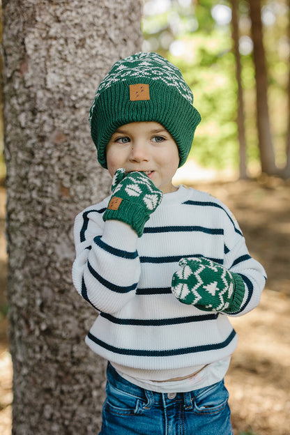 100% Organic Cotton Kids + Adult Spruce Beanie