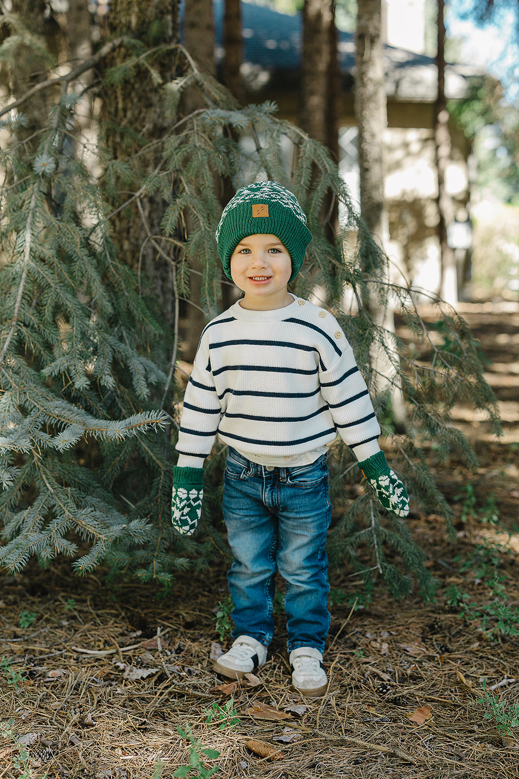 100% Organic Cotton Kids + Adult Spruce Beanie