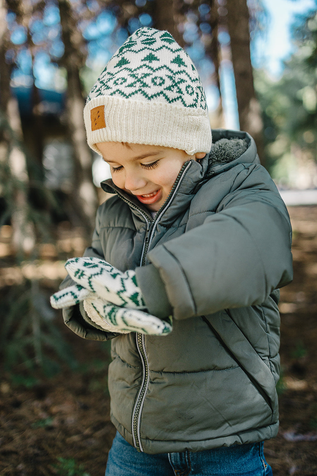 100% Organic Cotton Kids + Adult Ecru Beanie