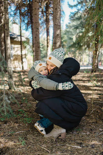 100% Organic Cotton Kids + Adult Ecru Mittens