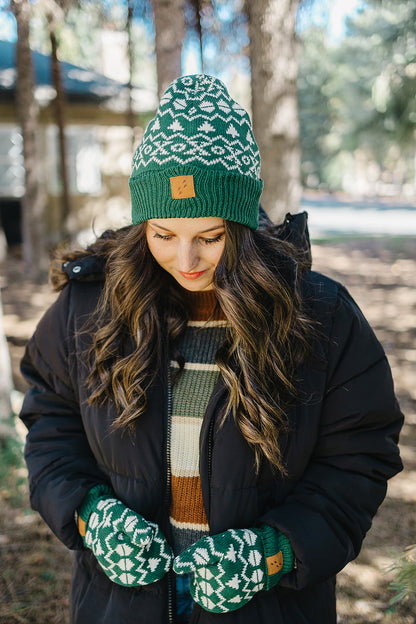 100% Organic Cotton Kids + Adult Spruce Beanie
